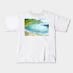 Honolulu, Hawaii Watercolor Painting Kids T-Shirt